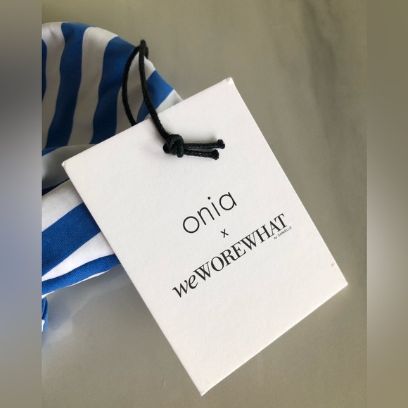 Blue and White Striped Swimsuit - Picture 5 of 8